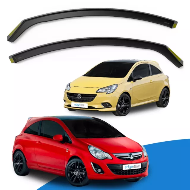 Vauxhall Corsa D E 2006-2019 3 Door Hatchback Wind Deflectors 2pc Edgevisors