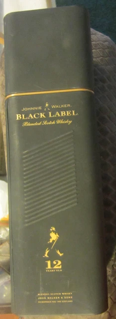 12 year,empty Johnnie Walker Black Label blended scotch Whiskey Tin can Only,