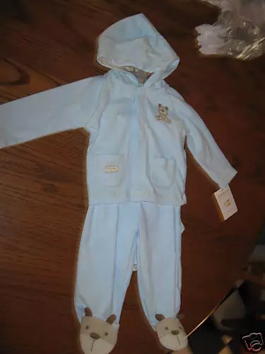 Infant Baby Boy Carters Little Collections 3 Piece Set pants hooded shirt outfit