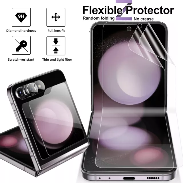 For Samsung Galaxy Z Flip 3 4 5 5G Hydrogel Screen Protector,HD Glass Lens Cover