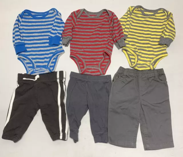 Carters Baby Boy Clothing Lot 3 Months One Piece Outfits and Pants