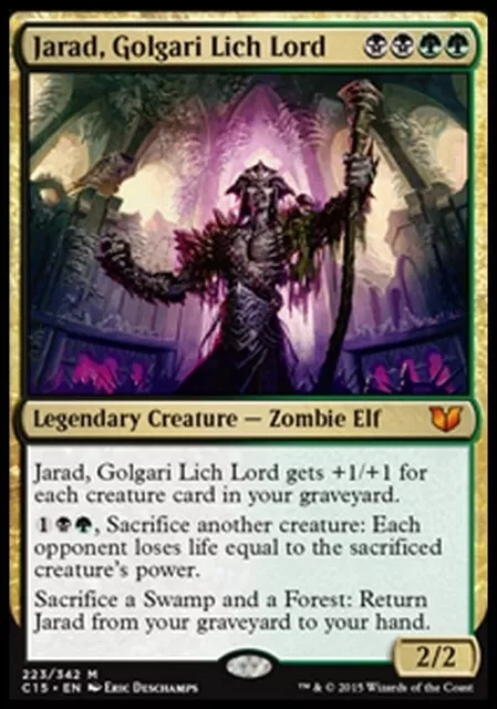 Jarad, Golgari Lich Lord 1x FOIL RTR MTG Return to Ravnica Mythic MINT black green Jarad, Golgari Lich Lord 1x FOIL RTR MTG Return to Ravnica Mythic MINT black green