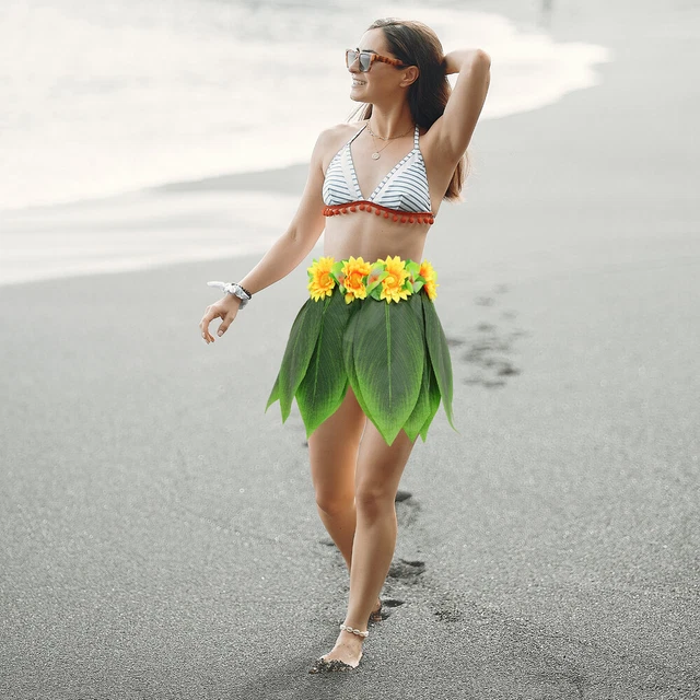 hula Straw Skirt Festival Party Performance Leaf Hula Jupe Party Cos