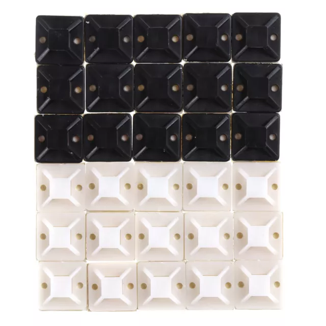 100x nuovi supporti 20 mm clip morsetto base di montaggio autoadesivo cavo cerniera*t~