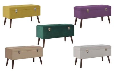 Festnight Panca Contenitore Verde/Grigio/Beige in Velluto 80 cm,Panca con Vano Portaoggetti,Cassapanca Contenitore da Interno 