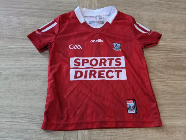 2021/2022 County Cork Home GAA Shirt O'Neills Age 5-6 yrs Red/White Corkaigh