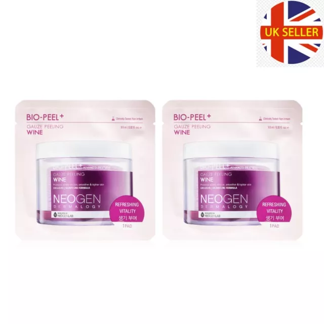 NEOGEN Dermalogy Bio-peel Gauze Peeling Wine Exfoliator Pads *2 Pads* Kbeauty