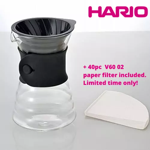 SALE! HARIO V60 Dripper Glass Server Decanter Kit +Free 40pc V60 Filter AU Stock