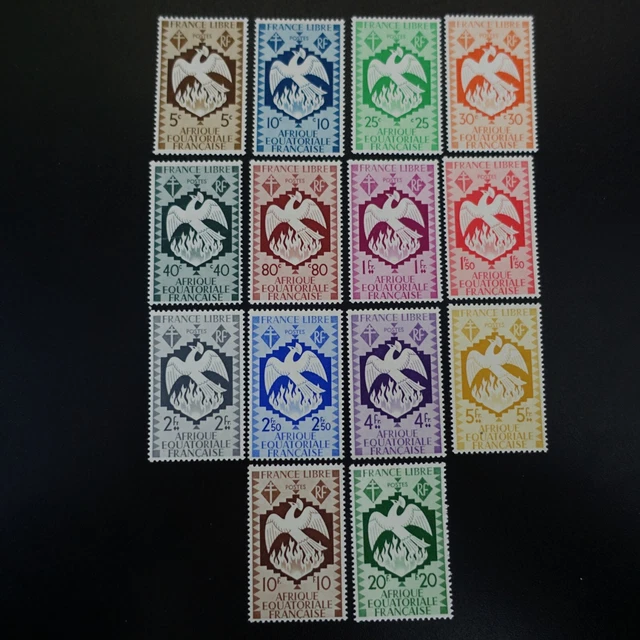 Afrika Äquatorial- Französisch Aef N° 141/154 neuer Stempel MNH (Eines **