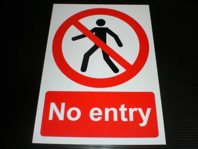 NO ENTRY sign or sticker entrance access private property warning danger