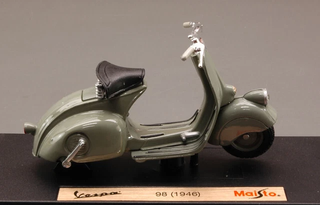 Miniature Vespa Hoffmann Königin 1954 - Échelle 1/18 Par Maisto - Scooter Métal - Neuf