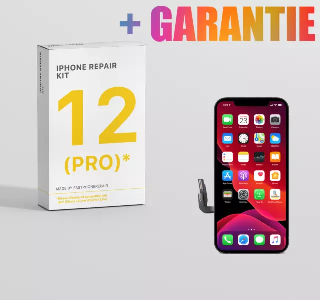 iPhone 12 / 12 Pro Display Incell LCD TFT OLED RETINA + GARANTIE + VORMONTIERT