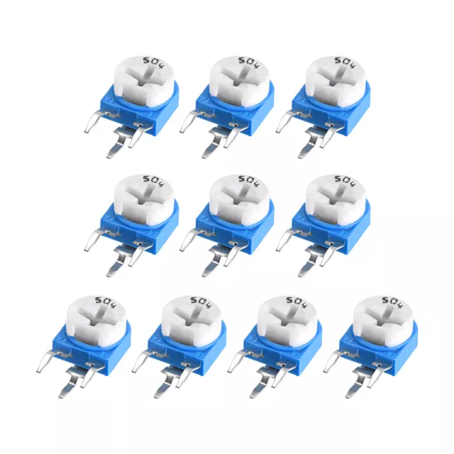 Trimmer Potentiometer 500K Ohm Adjustment Horizontal Variable Resistor 10Pcs