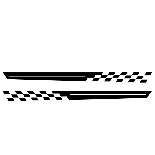 2Pcs Car Body Sticker Decal Striped Vinyl Graphic Decor Waterproof Accessories