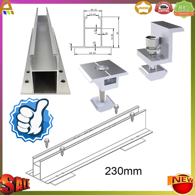 PV SOLAR MODULE aluminium mounting rail mounting rail trapezoidal plate ...