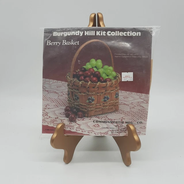 Kit de cesta Burgundy Hill colección Berry, vintage 1988