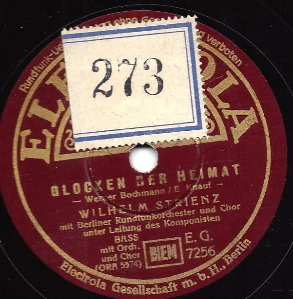 Wilhelm Strienz :  Fronttheater 1942 Film  : Glocken der Heimat