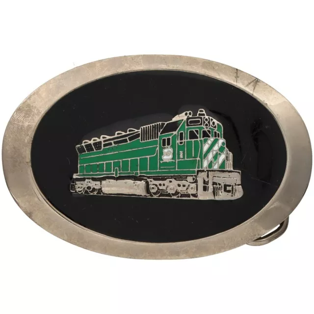 Burlington Northern BN Railroad Railway Train Locomotive 70s Vintage Belt Buckle