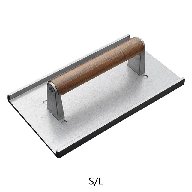 Presse à Burger Antiadhésive Chef Remi - Alliage Aluminium, Diamètre 11,4 Cm - Stries Intérieures Pour Grillades - Garantie à Vie