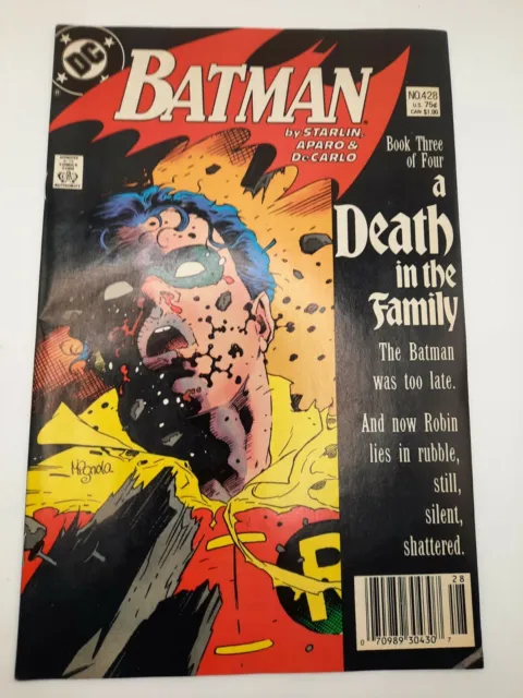 Batman #428 Newsstand Death of Robin Jason Todd 1988 DC Comics