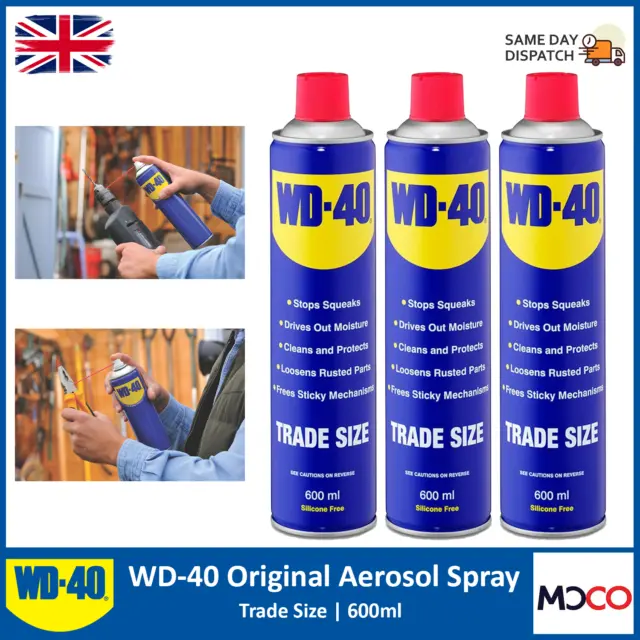 WD-40 Spray multiuso rimozione grasso antiruggine 600 ml x3