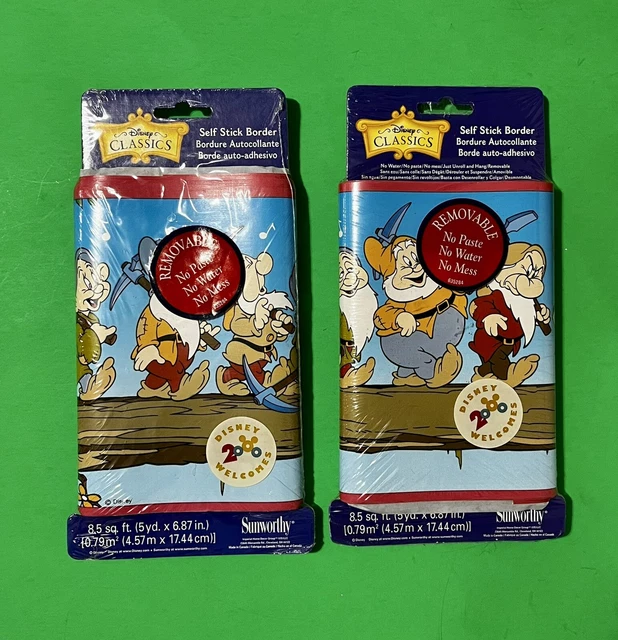 Disney Clásico Blancanieves y los 7 enanos Autoadhesivo Papel pintado Borde 2 paquetes