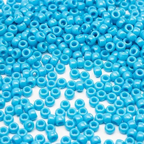 Lot de 1000 perles poney en acrylique bleu - 6 x 9 mm - Pour loisirs créatifs...