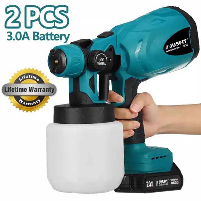 Electric Cordless Airless Paint Gun Sprayer Handheld Fence Wall DIY For Makita