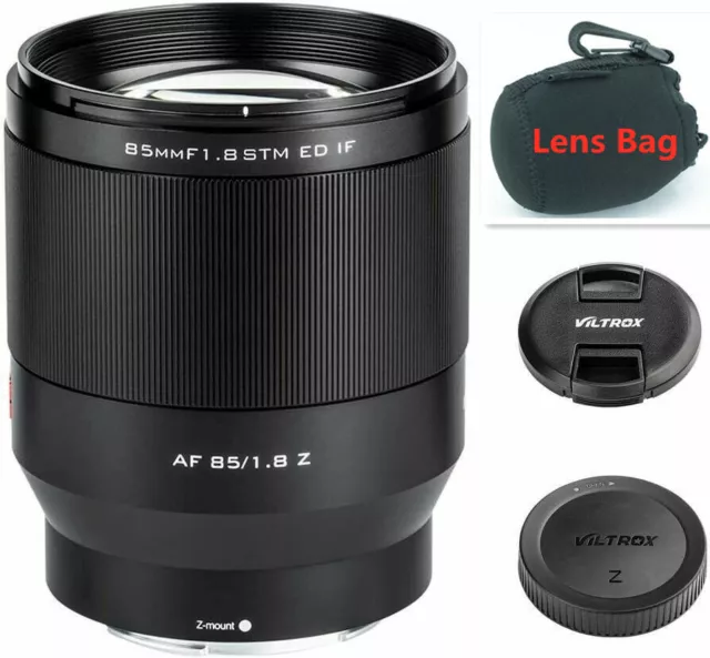 Viltrox 85mm F1.8 Auto Focus Full Frame STM Lens For Nikon Z Z6 Z7 II Z9 Camera