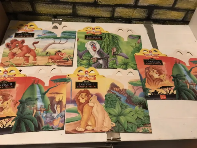 McDonalds Happy Meal Toys Lion King II Simba's Pride plush toys 1998