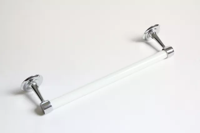 antique milk glass towel bar rod rack holder | kohler deco victorian kitchen old