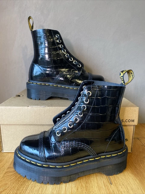 Sinclair croc sales embossed platform combat