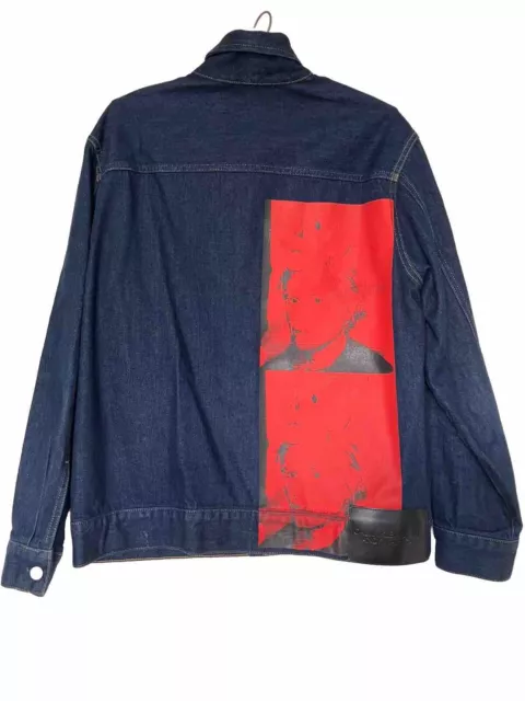 Calvin Klein Andy Warhol AMERICAN FLAG Unlined Bralette Sports Bra Top Size  L