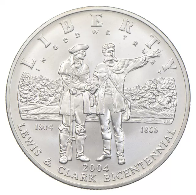 2004-P Unc Lewis & Clark Commemorative Silver Dollar $1 *0879