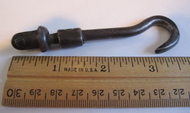 Vintage Antique Rustic Iron Gate Latch Hook Barn Door 4-3/4" with swivel