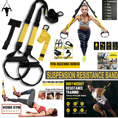 PRO Trainer di sospensione resistenza Banda Allenamento Treno a casa palestra crossfit esercizio 