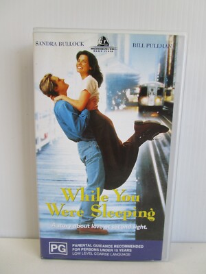 WHILE YOU WERE Sleeping, Sandra Bullock, VHS Tape, Vintage Video, Movie