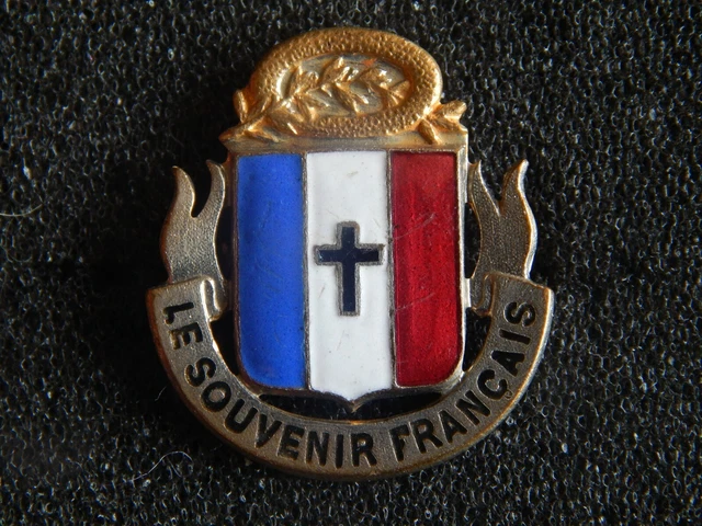 Insigne émaillé Le Souvenir Français - Original - Période 1919-1930