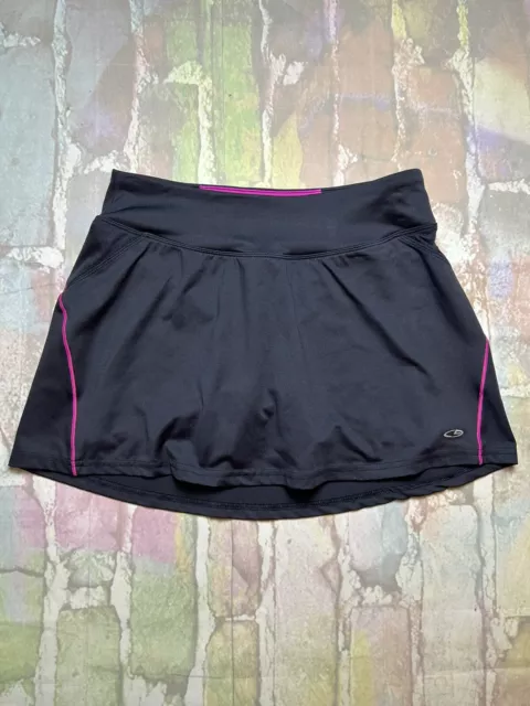 Champion C9 Athletic Skort Skirt Built-In Shorts Womens Size XS Black Neon Pink