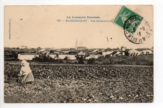 BUISSONCOURT Meurthe et moselle CPA 54 general view potato harvest