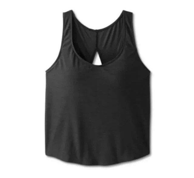 Women's Tie Back Tankini Top - Kona Sol - Black - Sz Small 4-6 NEW
