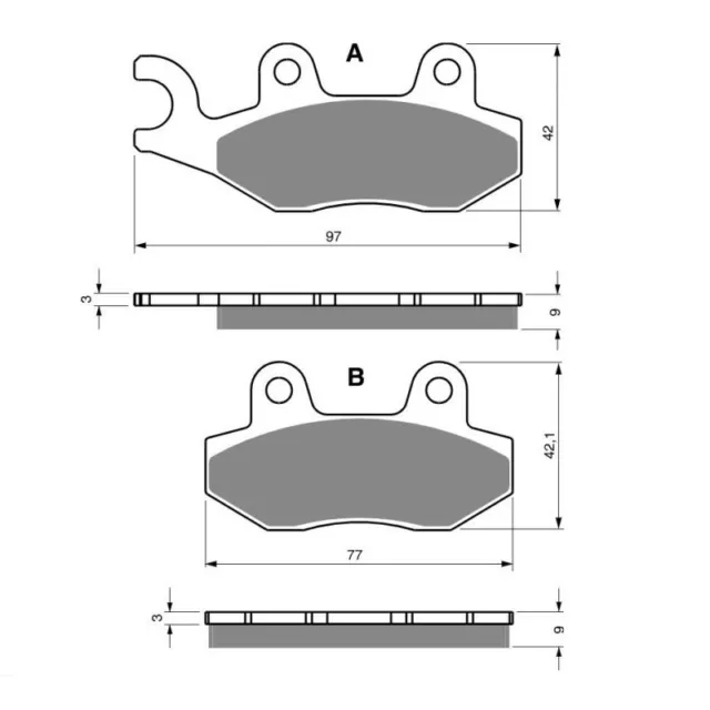 Plaquettes de frein avant Vectrix VT-1  2014 - Nc