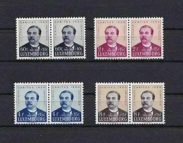 Luxembourg1950 National Welfare Week Mnh Stamps Pairs  Set Cat £110   Ref 4882