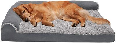 Pet Cooling, Orthopedic, Memory Foam Chenille Soft Faux Fur Velvet Sofa Dog Bed
