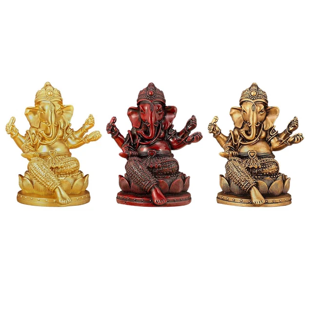 Hindou Éléphant Dieu Statue Décor Ornement Artisanat Bouddha Figurine pour