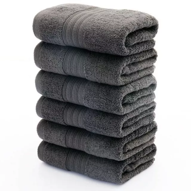 6PC Soft Absorbent And Thick Cotton Towels Soft and Absorbent Hand Towels