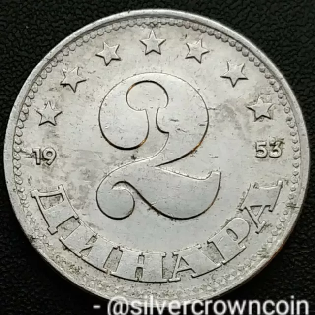 Yugoslavia Federal People's 2 Dinara 1953. KM#31. 2$ coin. One year issue.