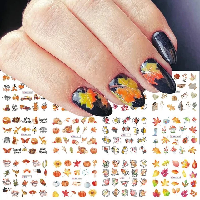 pour ongles Automne Décalcomanies pour la transformation de l&#39;eau