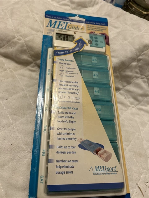 MedPort MedGlider System 7 caja de píldoras parlantes recordatorio reloj alarma 7 estuches #15