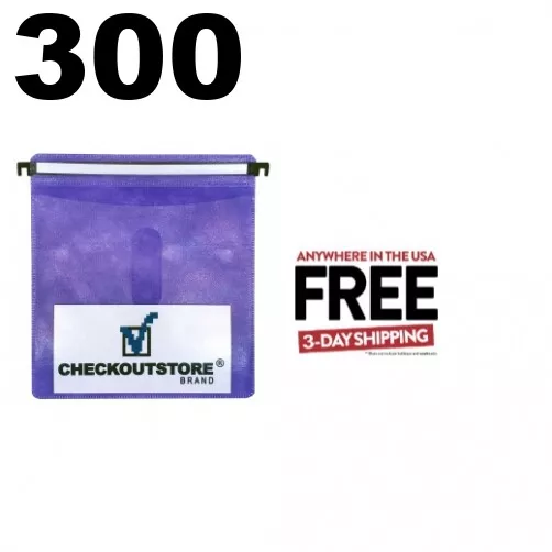 300 CD Double-sided Refill Plastic Hanging Sleeve Purple ** 1-3 DAY